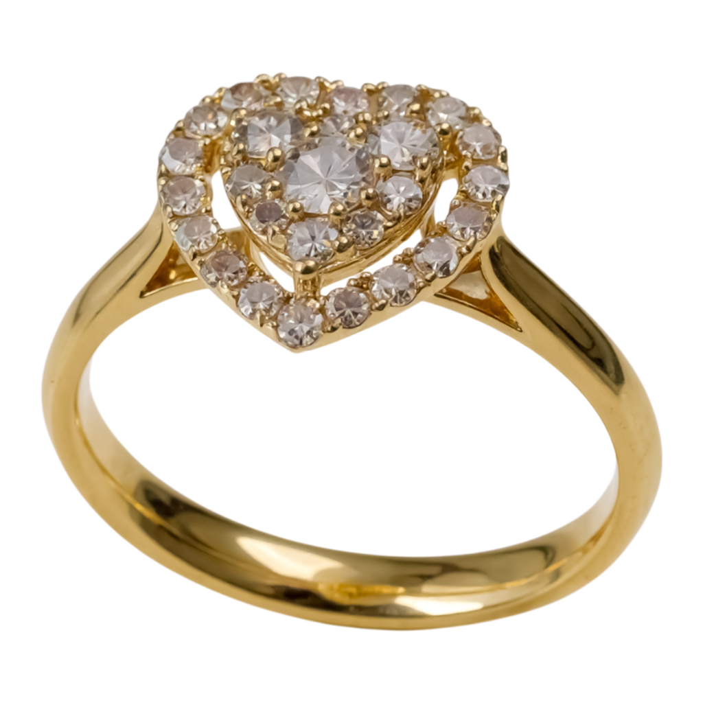 Heart of Aurora Diamond Ring