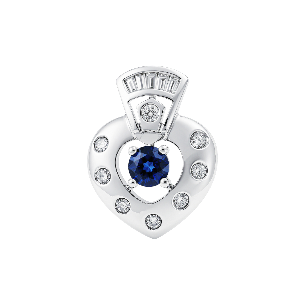 Celestial Sapphire Heart Charm pendant