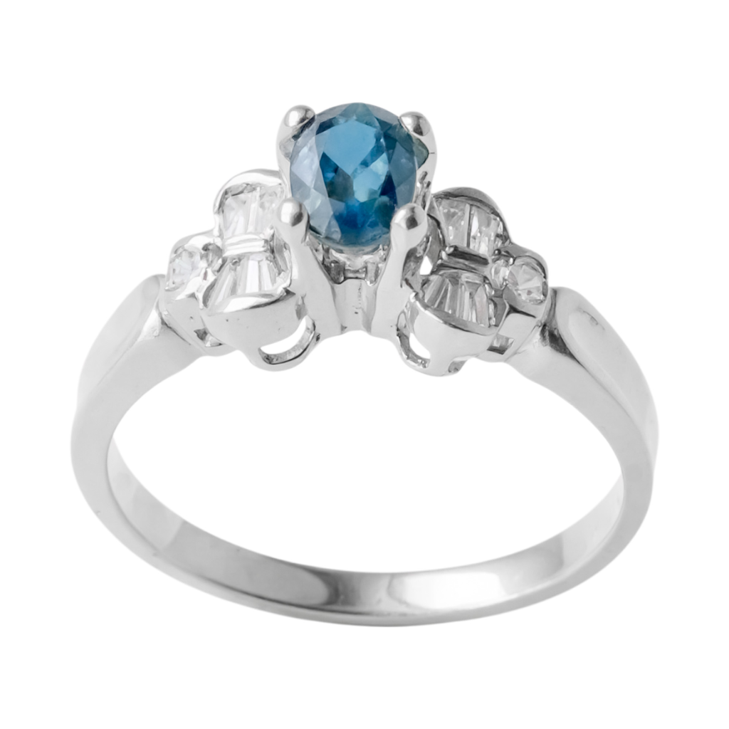 Noble Crest Blue Sapphire Ring