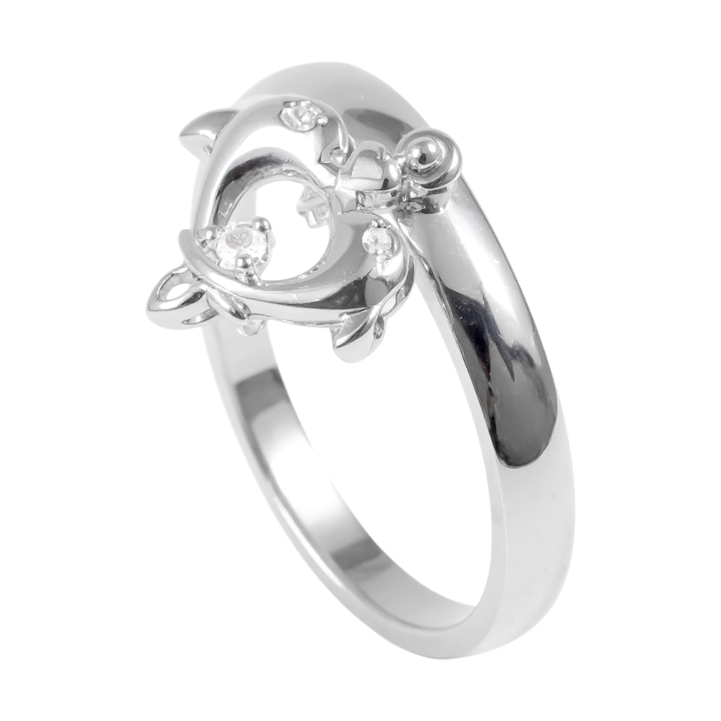 Heart Clover Spark Ring