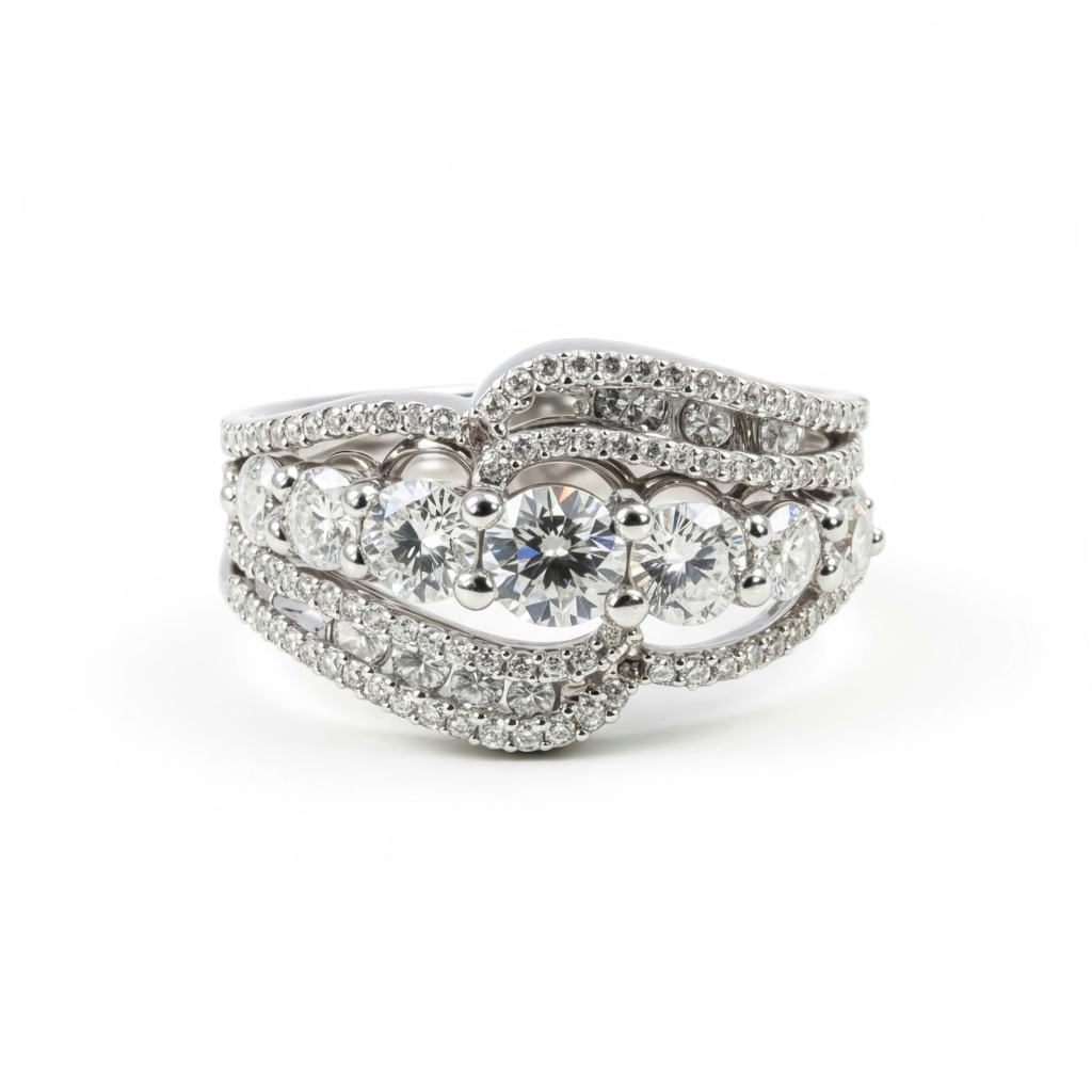 Triple Row Luxe Ring