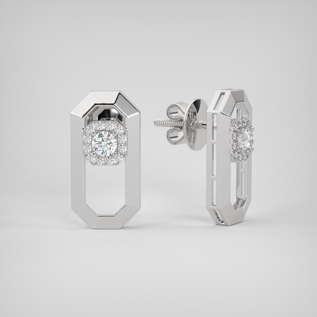 Hexagon Studs Earings